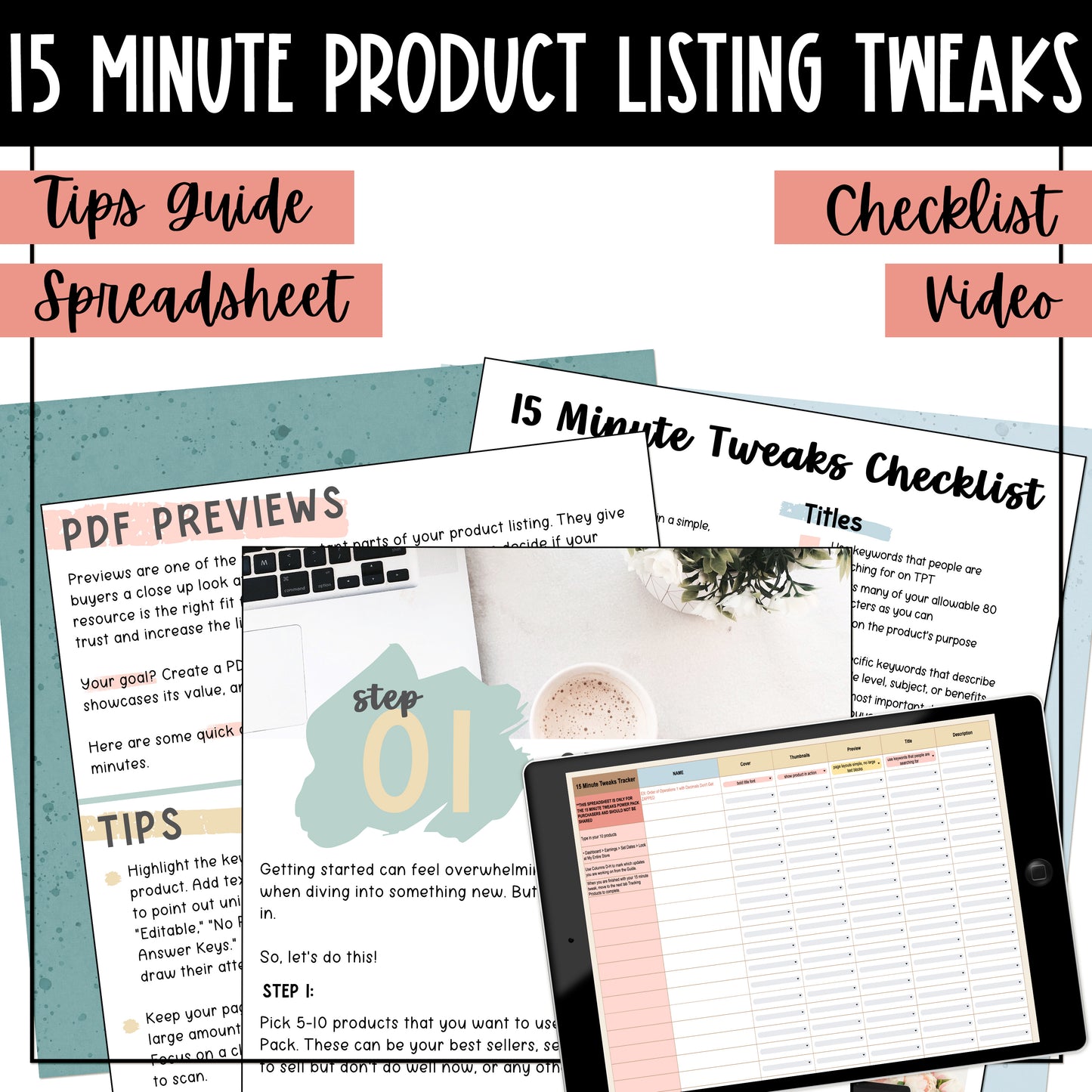 TPT Seller 15 Minute Tweaks: Shortcut Strategies to Improve TPT Product Listings