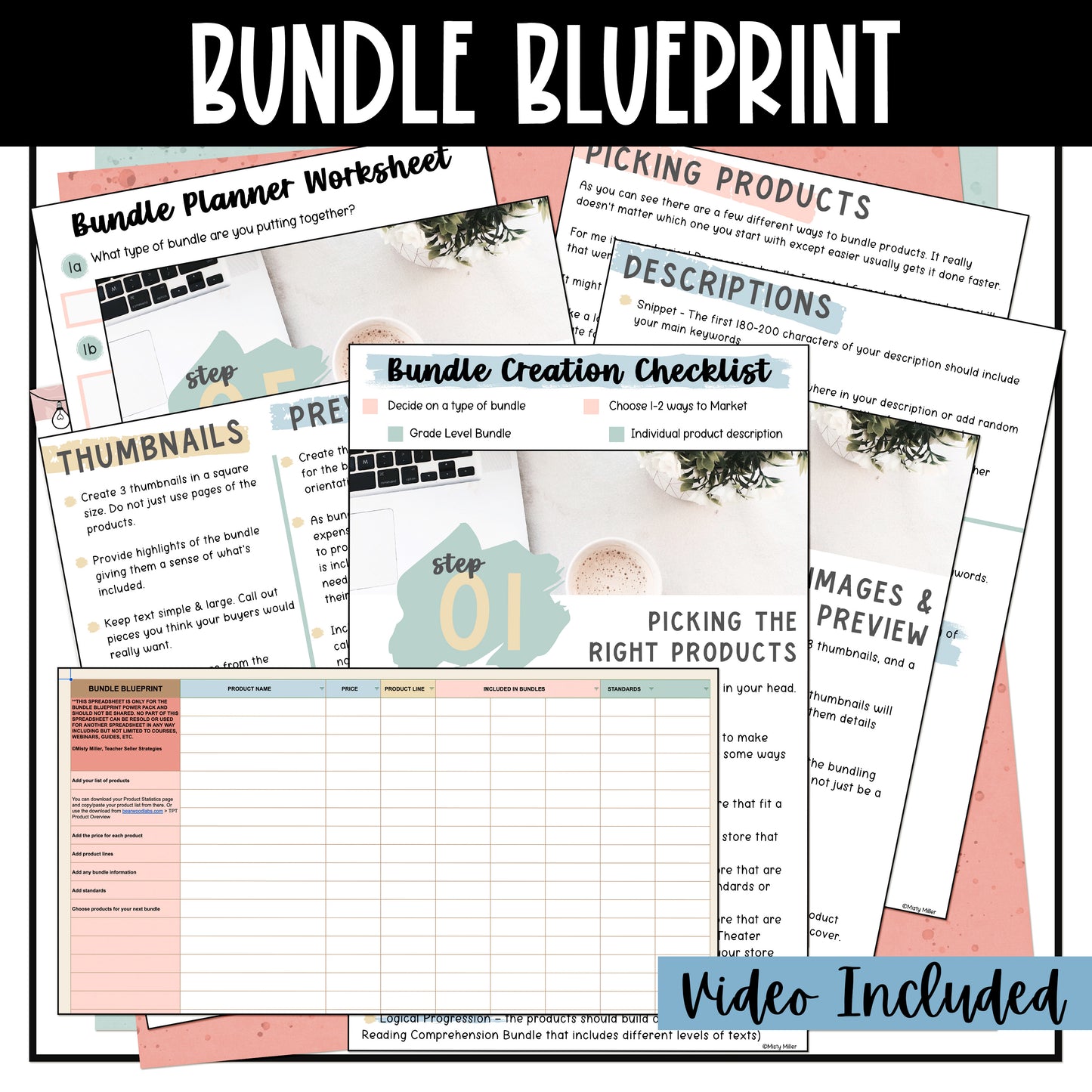Bundle Blueprint Power Pack - Easy How to Guide and Videos to Create TPT Bundles