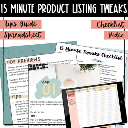 TPT Seller 15 Minute Tweaks: Shortcut Strategies to Improve TPT Product Listings
