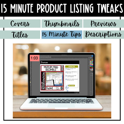 TPT Seller 15 Minute Tweaks: Shortcut Strategies to Improve TPT Product Listings