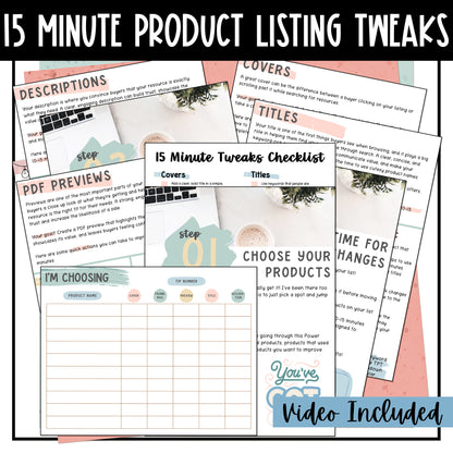 TPT Seller 15 Minute Tweaks: Shortcut Strategies to Improve TPT Product Listings