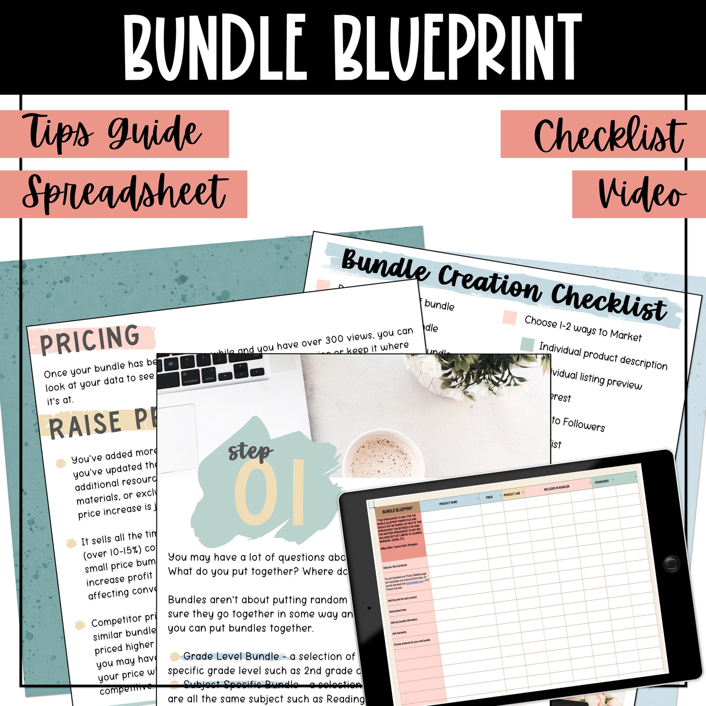 Bundle Blueprint Power Pack - Easy How to Guide and Videos to Create TPT Bundles