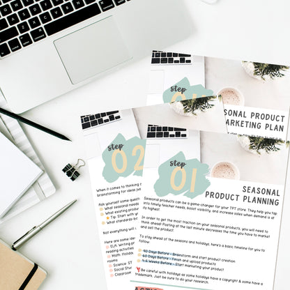 Seasonal Product Planning Power Pack - Easy How to Guide and Toolkit for TPT Sellers - Step 1 Seasonal Product Planning - Marketing Plan - Teachers Pay Teachers - Selling on TPT - TPT Sellers