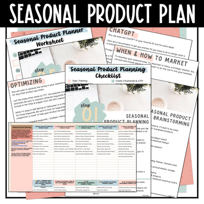 Seasonal Product Planning Power Pack - Easy How to Guide and Toolkit for TpT Sellers - Spreadsheet - Seasonal Product Planning Checklist - Step 1: Seasonal Product Planning - Brainstorming - Optimizing - When & How to Market - ChatGPT - Seasonal Product Planner Worksheet - Teachers Pay Teachers - Selling on TPT - TPT Sellers