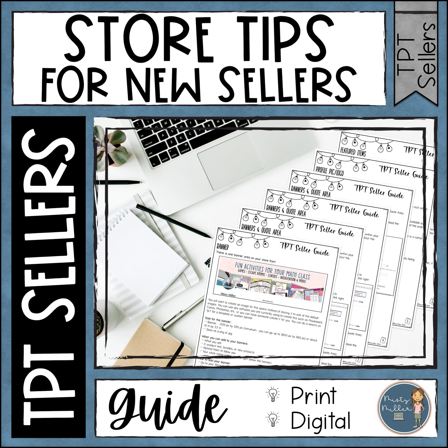 TPT Seller Guide New Seller Store Tips - Banner, Categories, Logo, Sales, & More