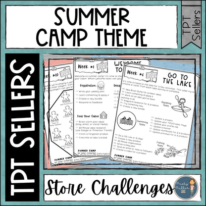 Summer Camp TPT Seller Store Productivity Challenges - Teachers Pay Teachers