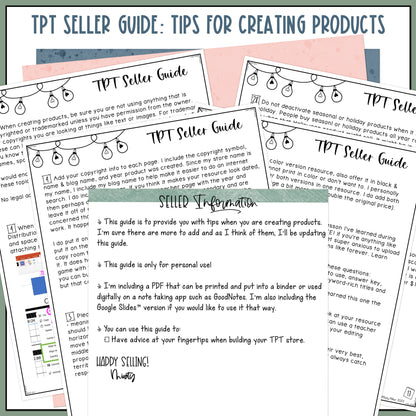 TPT Seller Guide - Top Tips for Creating TPT Products - Teachers Pay Teachers
